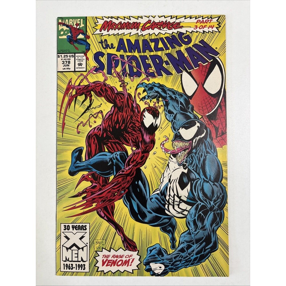 The Amazing Spider Man, Vol 1 No. 378 (1993 Marvel Comic Book) Venom, Carnage